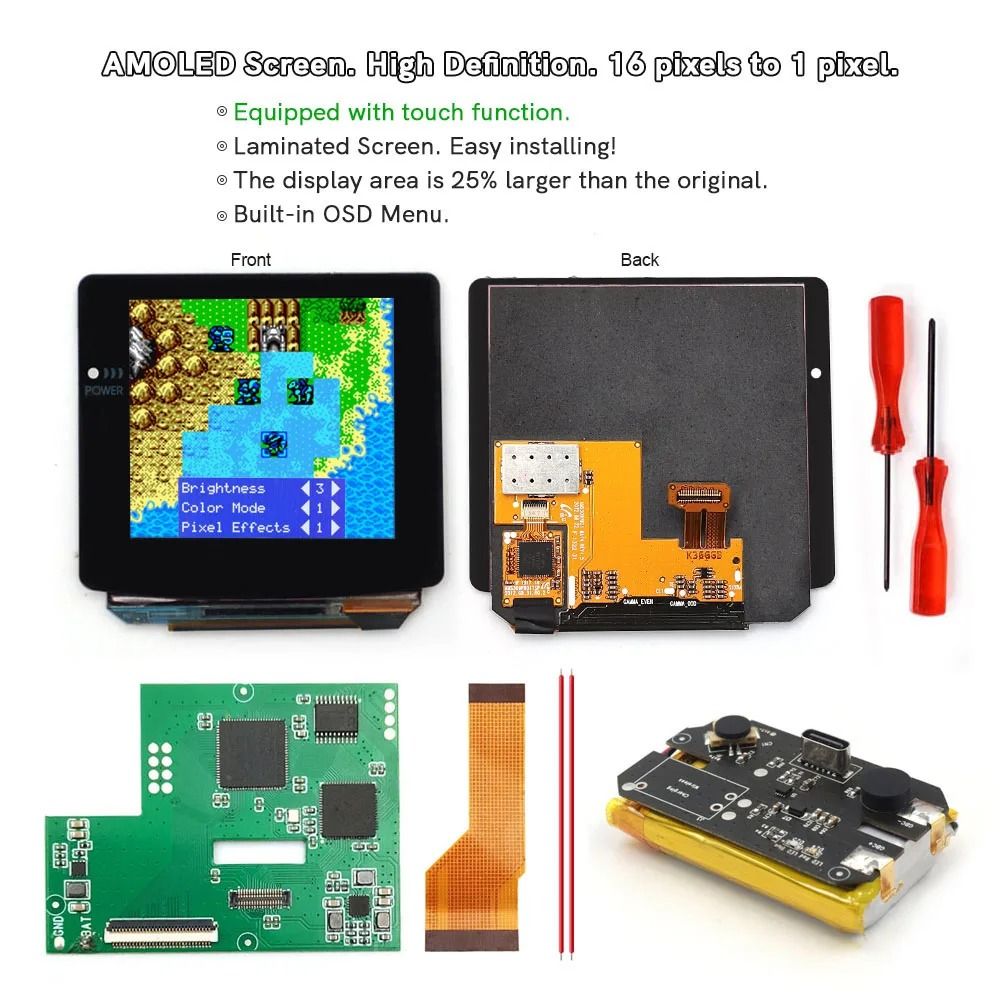OLED  LCD Screen Upgrade Kit For GameBoy Color 4