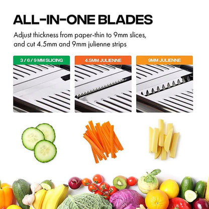 LMETJMA Adjustable Mandoline Slicer  Stainless Steel Vegetable Cutter For Effortless Slicing And Ch 2