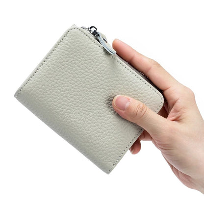 Genuine Leather Zip Wallet With RFID Protection 3