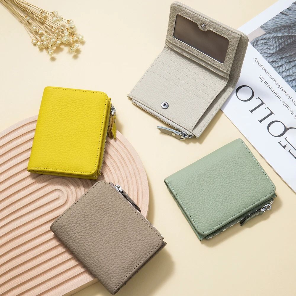 Genuine Leather Zip Wallet With RFID Protection 4