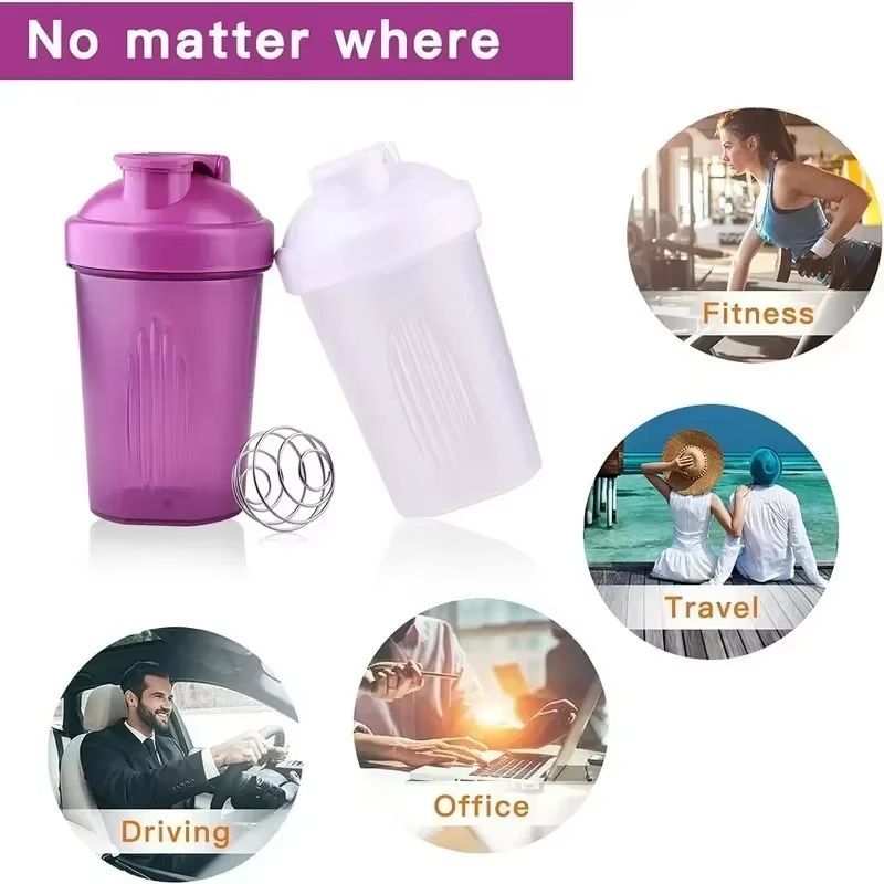 Sports Protein Shaker Bottle  LeakProof 400ML Mixer Cup For Gym Fitness And Outdoor Hydration 2