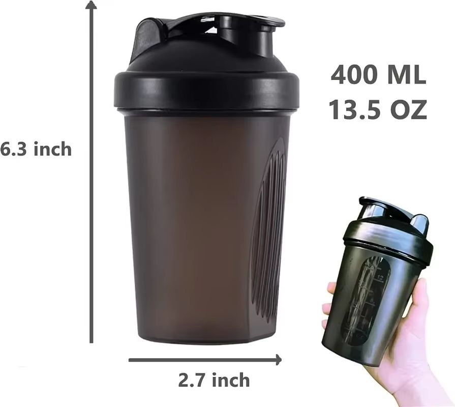 Sports Protein Shaker Bottle  LeakProof 400ML Mixer Cup For Gym Fitness And Outdoor Hydration 4