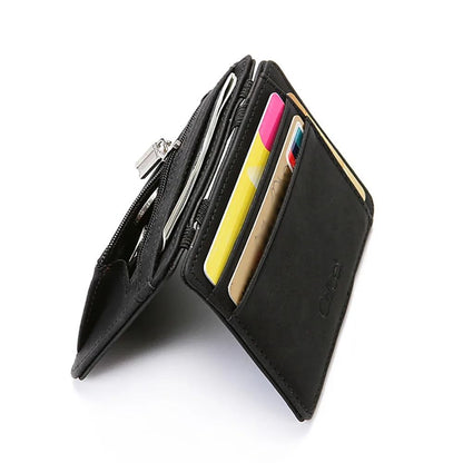 Slim Leather Magic Wallet With Card Holder And Money Clip 3