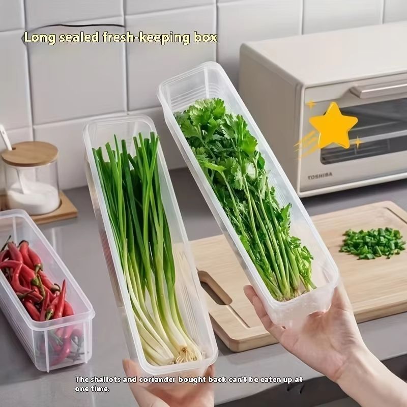 FreshKeeper Transparent Refrigerator Storage Box – Airtight Food Preservation Container