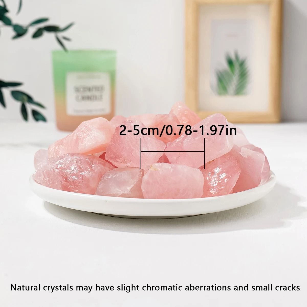 Natural Raw Rose Quartz Stones For Home And Garden Decor 1