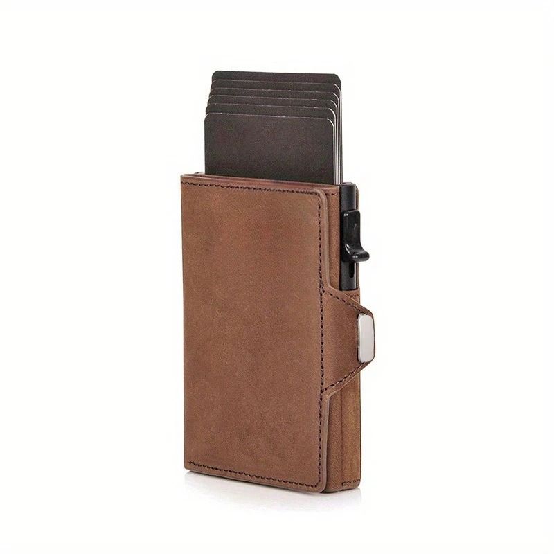 Pop Up RFID Leather Wallet With Coin And Note Compartments 8