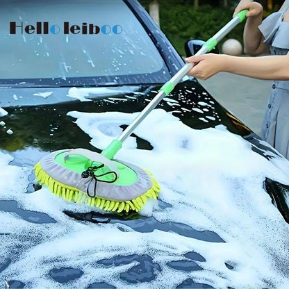 LEIBOO Telescopic Car Wash Brush – Super Absorbent Car Cleaning Mop with Adjustable Long Handle