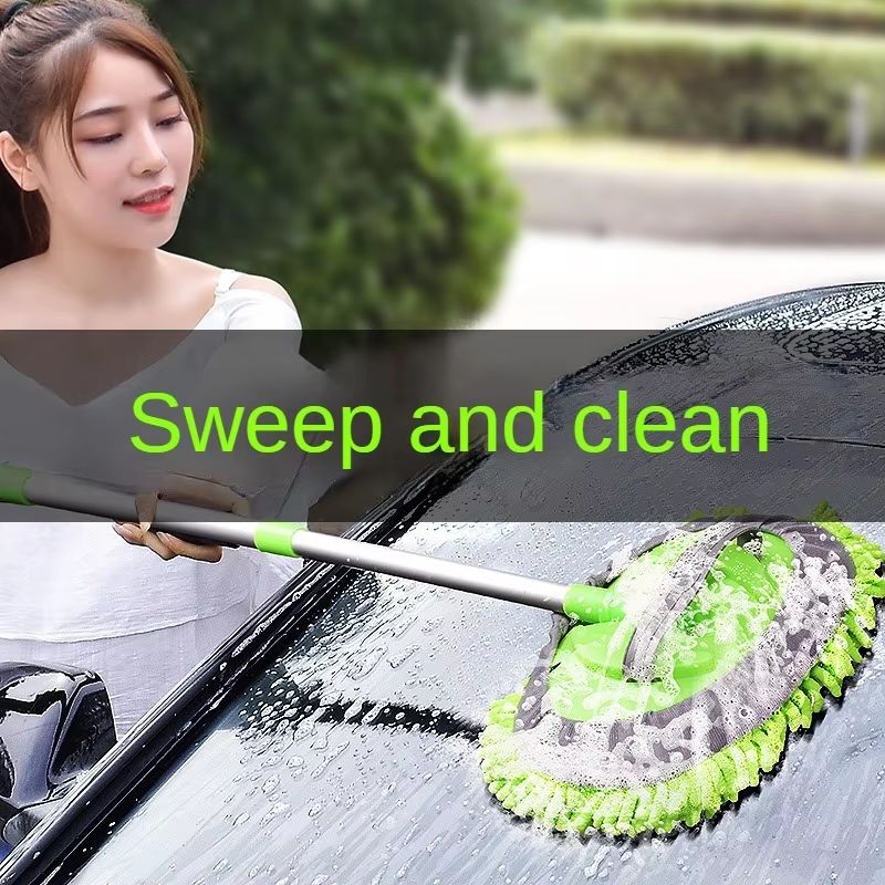LEIBOO Telescopic Car Wash Brush  Super Absorbent Car Cleaning Mop With Adjustable Long Handle 1