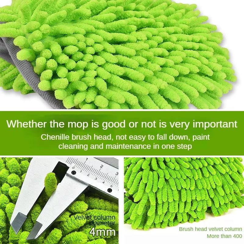 LEIBOO Telescopic Car Wash Brush  Super Absorbent Car Cleaning Mop With Adjustable Long Handle 4