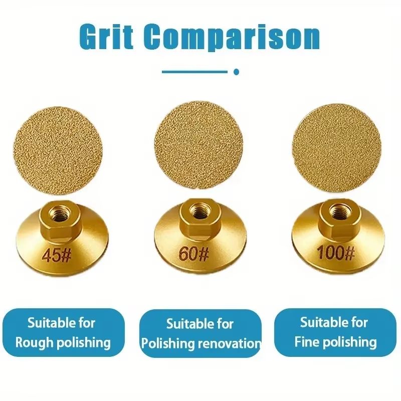 M10 Diamond Flat Grinding Head For Stone And Marble  HeavyDuty Brazed Polishing Disc For Countertop 2