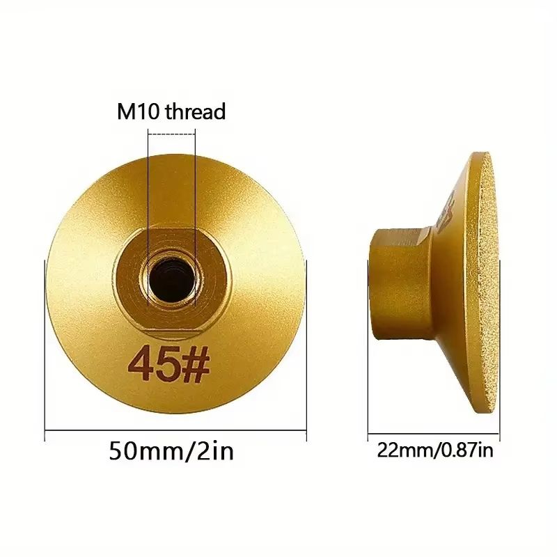 M10 Diamond Flat Grinding Head For Stone And Marble  HeavyDuty Brazed Polishing Disc For Countertop 5
