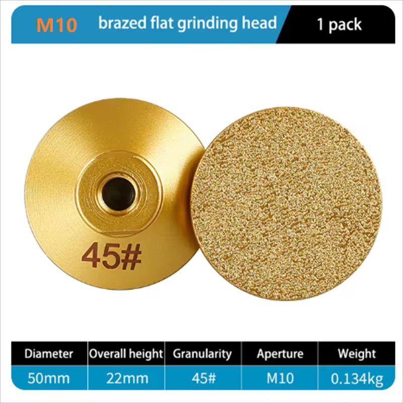 M10 Diamond Flat Grinding Head For Stone And Marble  HeavyDuty Brazed Polishing Disc For Countertop 7