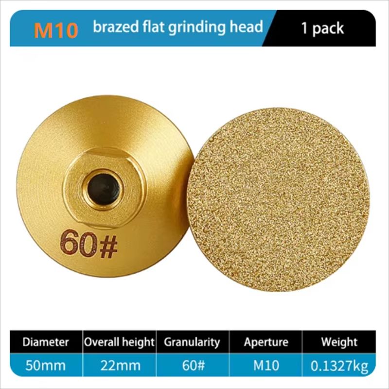 M10 Diamond Flat Grinding Head For Stone And Marble  HeavyDuty Brazed Polishing Disc For Countertop 8