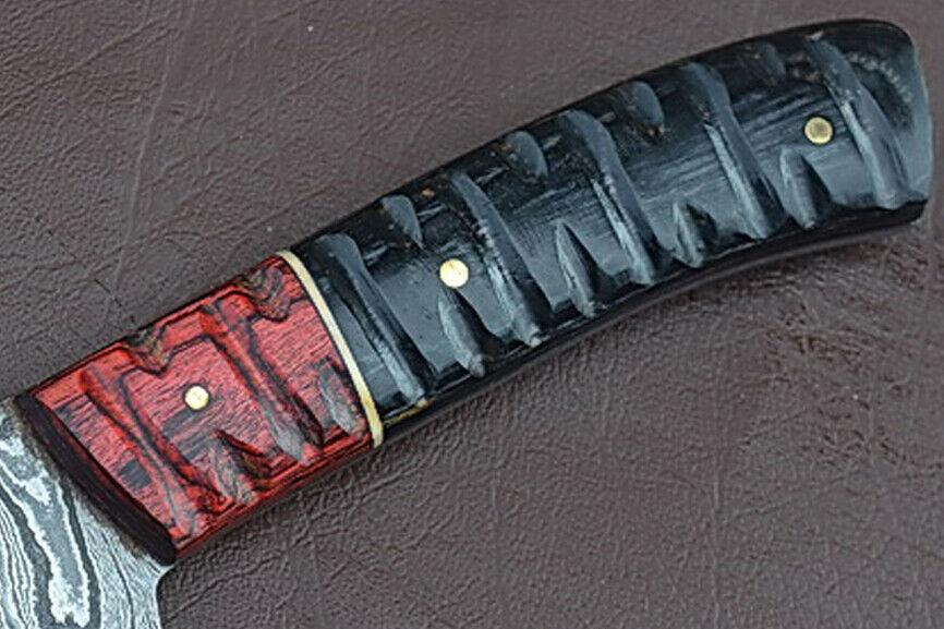 Luxury Damascus Steel Kitchen Knife  Groov Dollar Wood Handle  Professional Chef Tool 1