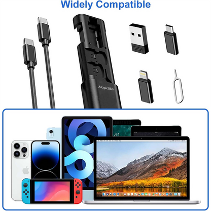 5 in 1 Cable Charging Case Set, MagicFiber PD60W USB C To Type C, Cable For iPhone, USB Adapter Cable For Samsung
