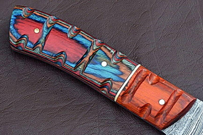 The ForgeCraft Collection  Handmade Full Tang Damascus Chef Knife With Exotic Wood Handle 1