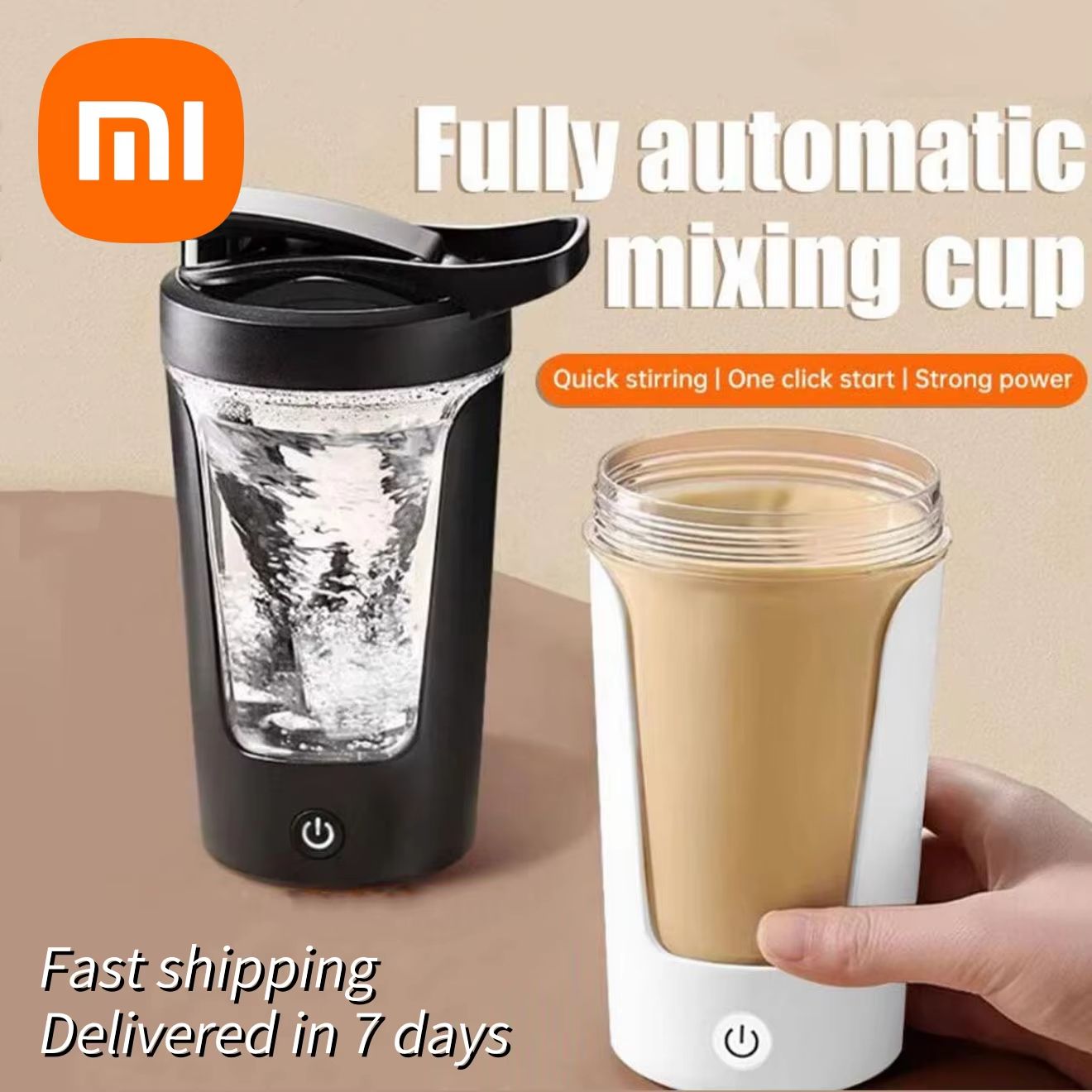 Xiaomi Portable Electric Protein Shaker Bottle – USB Rechargeable Mixer Cup for Gym, Meal Replacement & Smoothies (450ml