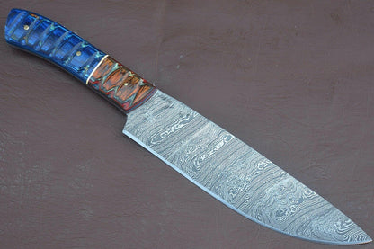 HandForged Damascus Steel Cooking Knife  Custom Chef Knife For Kitchen  Gift 1
