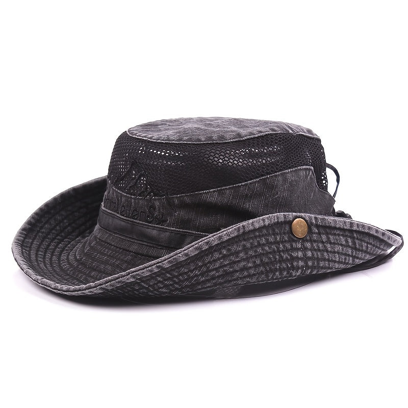Summer Panama Style Mesh Bucket Hat Mens Breathable Design Perfect For Hiking Fishing Beach Sun Pro 2