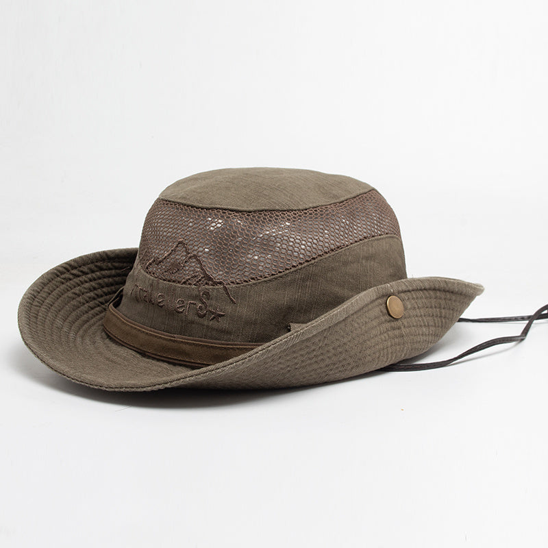 Summer Panama Style Mesh Bucket Hat Mens Breathable Design Perfect For Hiking Fishing Beach Sun Pro 3