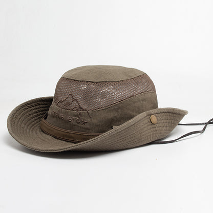 Summer Panama Style Mesh Bucket Hat Mens Breathable Design Perfect For Hiking Fishing Beach Sun Pro 3