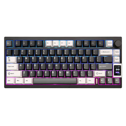 YUNZII AL80 Silver Wireless Mechanical Keyboard  Full Aluminum Custom HotSwap Keyboard With LCD Dis 6