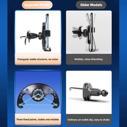 Black White Car Phone Holder, Universal Air Outlet Mount, Compatibility Holder for Smartphones