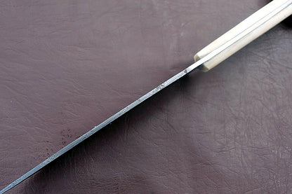 Handmade Full Tang Damascus Chef Knife With White Bone Handle  Custom Kitchen Knife 2