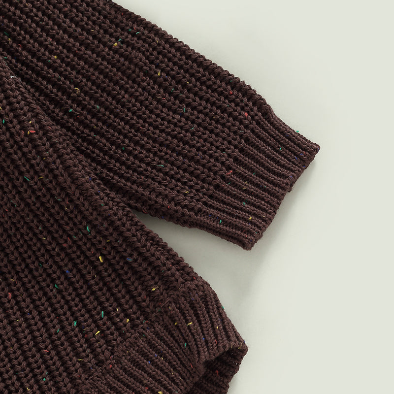 Newborn Baby Girls Boys Knitted Sweater Romper, Long Sleeve Crew Neck Bodysuit, Autumn Winter Solid Color Infant