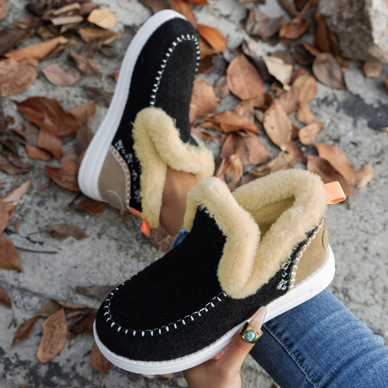 Plush Womens Winter Footwear Lightweight Snow Casual Platform Ankle Boots Stylish  Warm Womens Boot 1