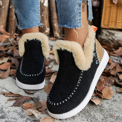 Plush Womens Winter Footwear Lightweight Snow Casual Platform Ankle Boots Stylish  Warm Womens Boot 4