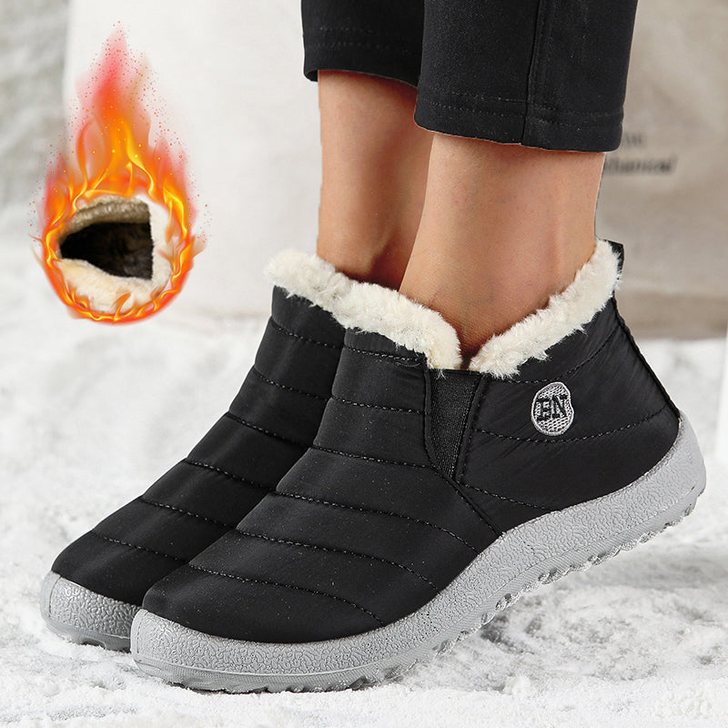Warm & Cozy Boots Woman Snow New Women Shoes Slip On Ladies Shoes Plus Size Waterproof Ankle Boots Fur Boots Women