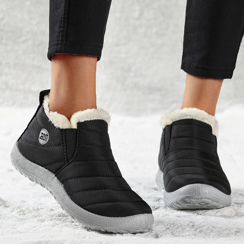 Warm  Cozy Boots Woman Snow New Women Shoes Slip On Ladies Shoes Plus Size Waterproof Ankle Boots F 2