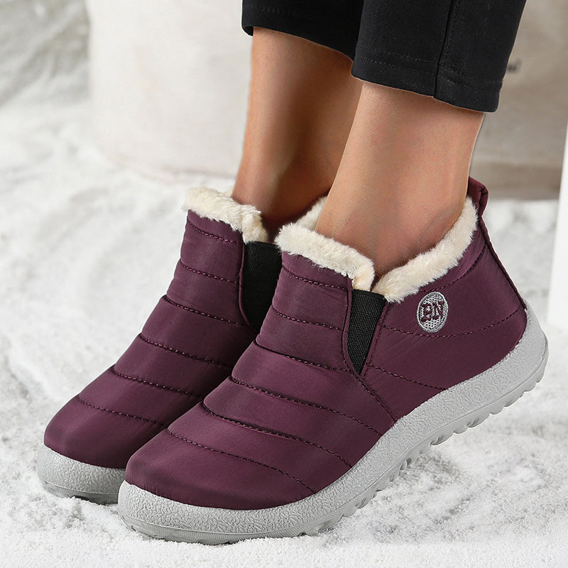 Warm  Cozy Boots Woman Snow New Women Shoes Slip On Ladies Shoes Plus Size Waterproof Ankle Boots F 1