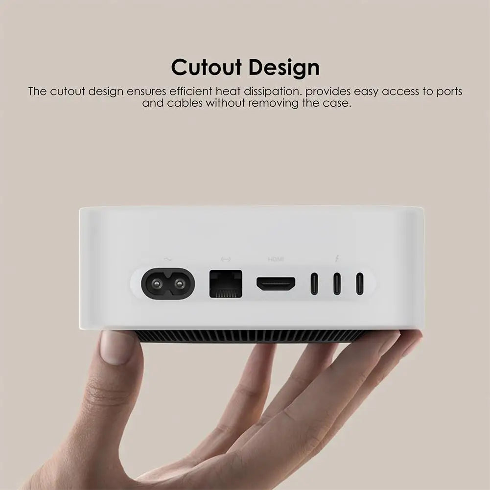 Easy Install Silicone Case for Mac Mini M4 Pro, Waterproof Cover, Precise Opening, Dustproof, Wear Resistant