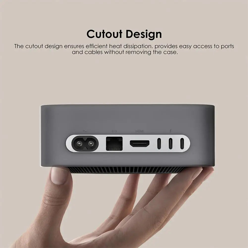Easy Install Silicone Case for Mac Mini M4 Pro, Waterproof Cover, Precise Opening, Dustproof, Wear Resistant