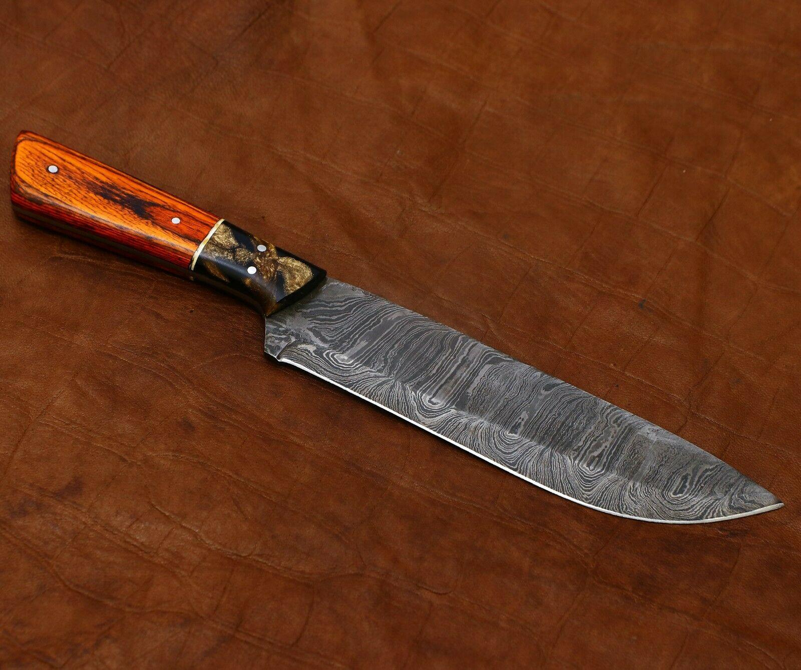 Professional Damascus Steel Kitchen Knife  Handcrafted Chef Knife For Cooking  Gift 1
