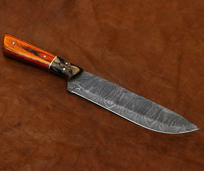 Professional Damascus Steel Kitchen Knife  Handcrafted Chef Knife For Cooking  Gift 1