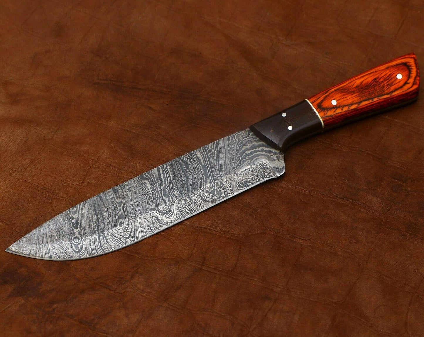 Professional Damascus Steel Kitchen Knife  Handcrafted Chef Knife For Cooking  Gift 3