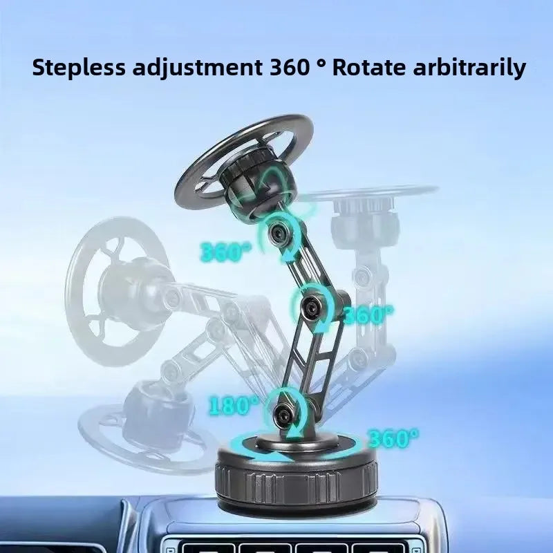 Mechanical Arm Car Phone Holder, Universal Navigation Mount, Three-Axis Foldable 360 Rotating Magnetic Suction Stand