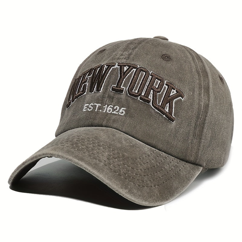Adjustable Water Washed Baseball Cap Embroidered Letter Retro Duckbill Hat For Men And Women 3
