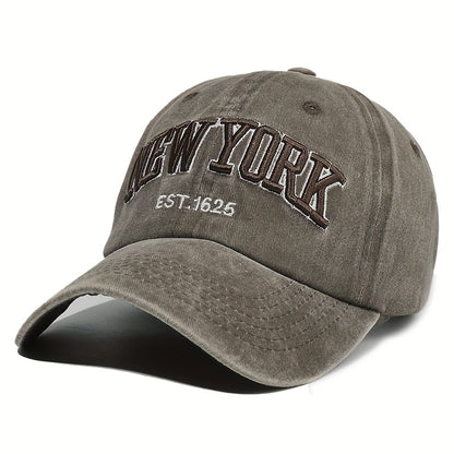 Adjustable Water Washed Baseball Cap Embroidered Letter Retro Duckbill Hat For Men And Women 3