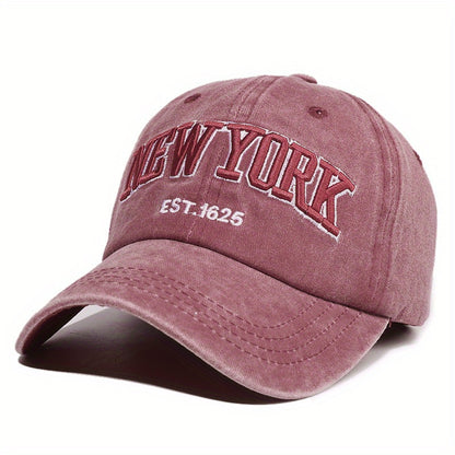 Adjustable Water Washed Baseball Cap Embroidered Letter Retro Duckbill Hat For Men And Women 4