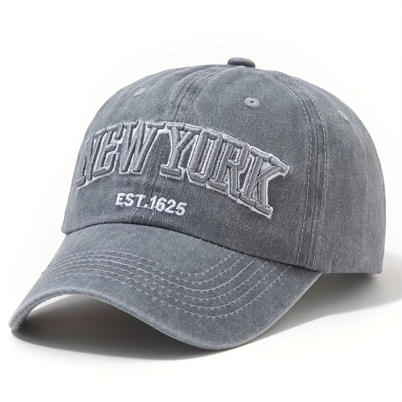 Adjustable Water Washed Baseball Cap Embroidered Letter Retro Duckbill Hat For Men And Women 5