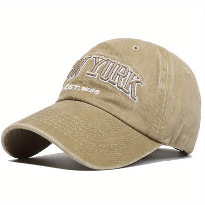 Adjustable Water Washed Baseball Cap Embroidered Letter Retro Duckbill Hat For Men And Women 2
