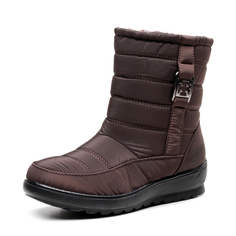 Warm Plush Women Boots Snow Round Toe Shoes Stylish Zipper Ladies Winter Footwear For Comfort  Eleg 5