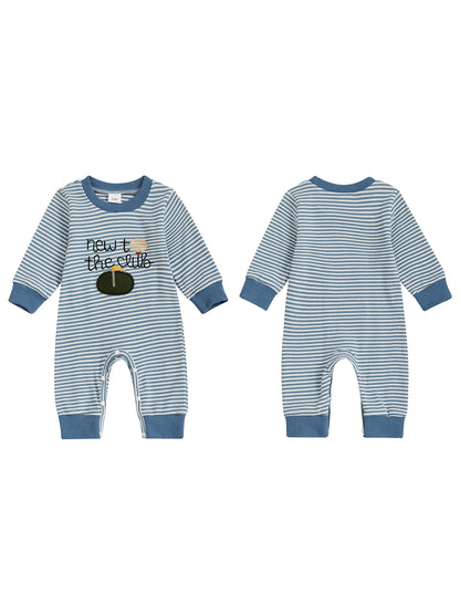 Infant Boys Hooded Sweaters, Rugby Logo Rompers, Striped Thermal Long Sleeve Autumn Play suits, Cozy Outfits
