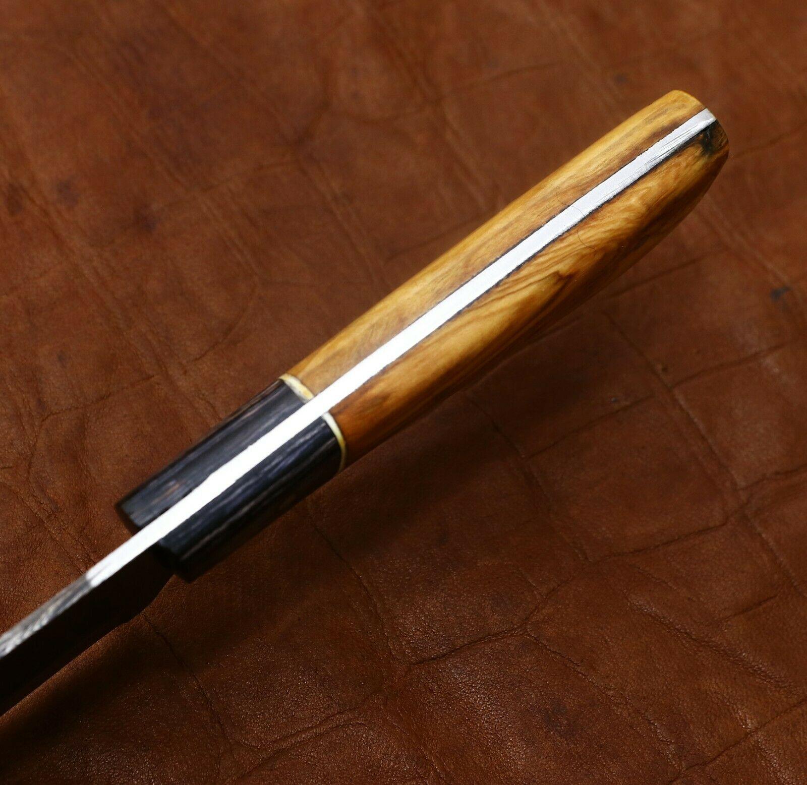 Hand Forged Damascus Chef Knife  11 Kitchen Knife With Elegant Pakka Wood Handle 2