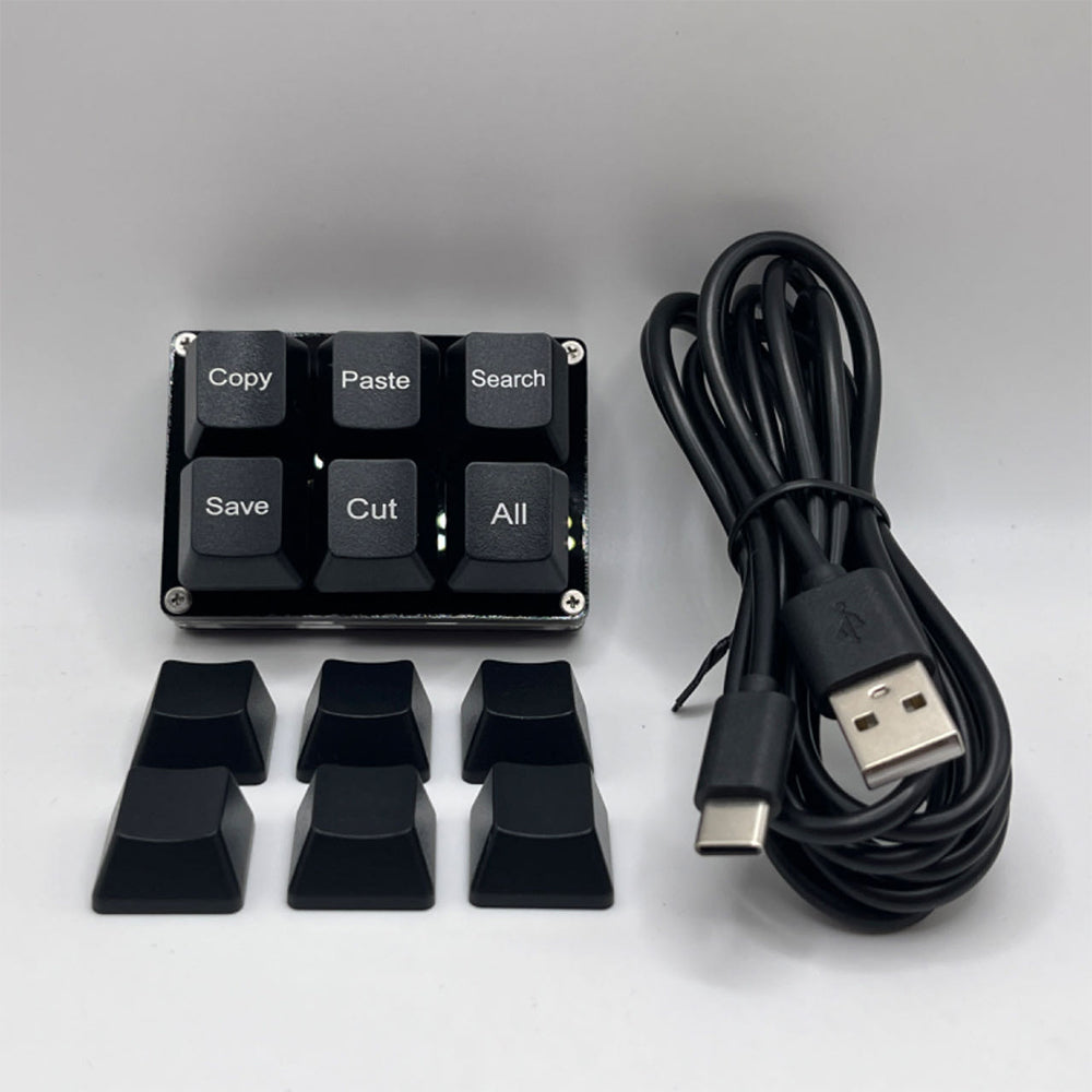 One Handed OSU Keypad 6 Keys Copy Paste Search Save Cut Keyboard Programmable Mechanical Shortcut M 4