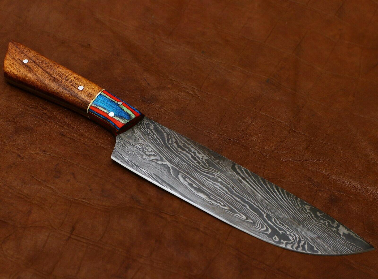 Luxury Damascus Steel Chef Knife  Handmade 11Inch Cooking Knife For Professionals 1